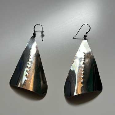 Vintage STERLING Hammered earrings