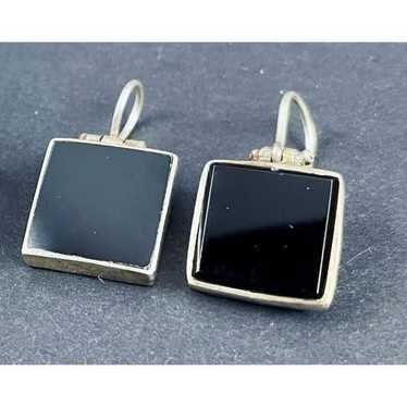 Sterling Silver Onyx Earrings