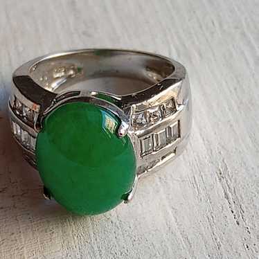 Jade 925 Silver Vintage Ross Simons Ring