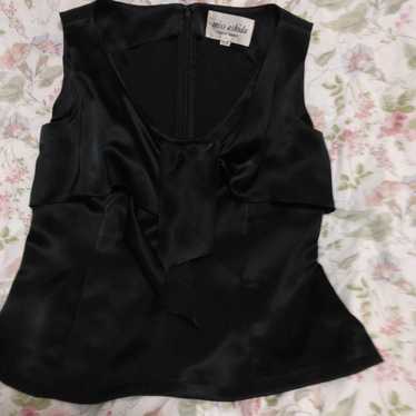 【Almost unused】miss ashida black satin sleeveless 