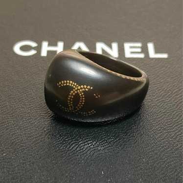 Rare Chanel Vintage Coco Mark Plastic Ring