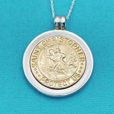 Tiffany & Co. St. Christopher Necklace K18 Coin