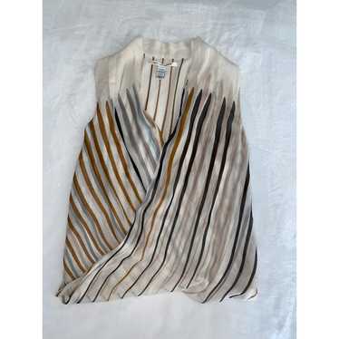 NWOT $398 Diane von Furstenberg sheer striped silk