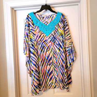 Trina Turk Colorful Silk Caftan dress - 14