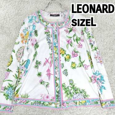 LEONARD Cardigan Long Sleeve Floral Pattern Flower