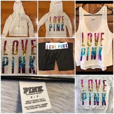 VS PINK Rainbow Bling 3pc. Bundle NWOT