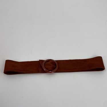 Vintage brown faux suede belt