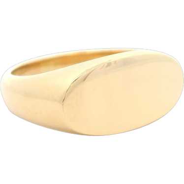 Solid 14k Yellow Gold Polished Engravable Elongate