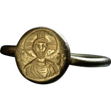 Early Byzantine Gold Ring with Christ c. 6th Centu