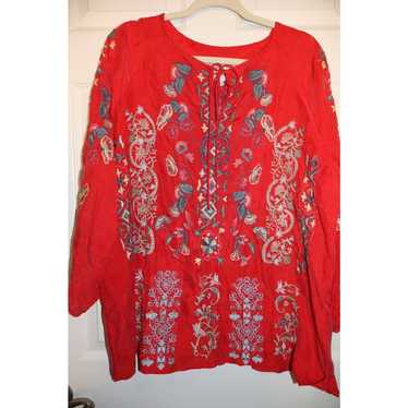 Large beautiful embroidered Johnny was blouse