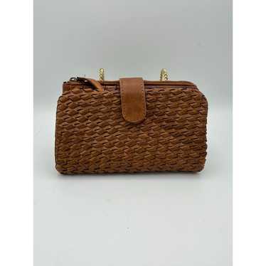 VILENCA HOLLAND Cognac Brown Genuine Leather Woven