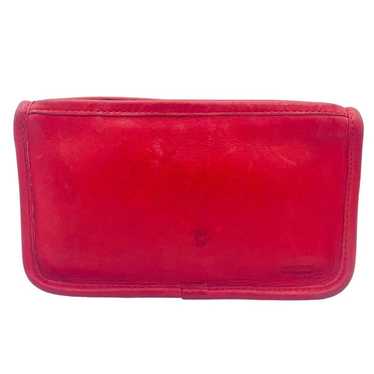 Vintage 90s Coach Chunky Case Red Leather Pouch Ba