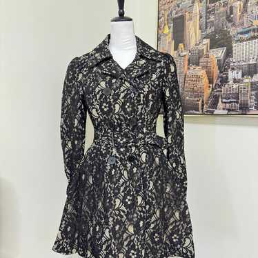 GORGEOUS Black lace trench coat from Bebe