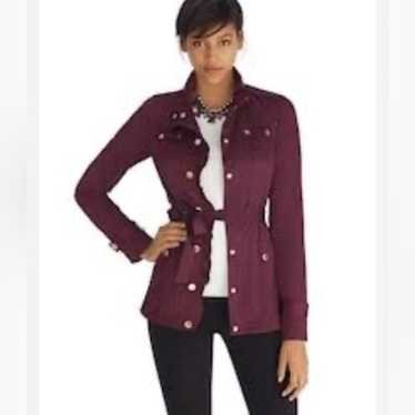 WHBM metallic purple button down Utility Jacket