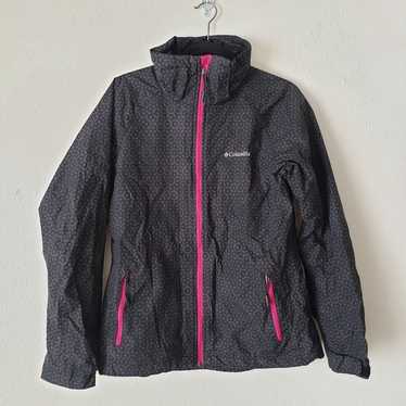 Columbia Waterproof Rain Jacket in Black and Pink