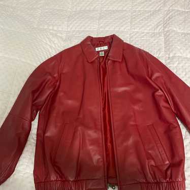 Preston and York red leather jacket