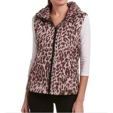 Cabi Animal Print Puffer Vest Size Large