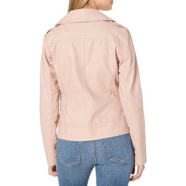 Guess Pink Vegan Leather Motorcycle Jacket - XL