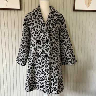 Elevenses by Anthropologie Grey Faux Fur Leopard C