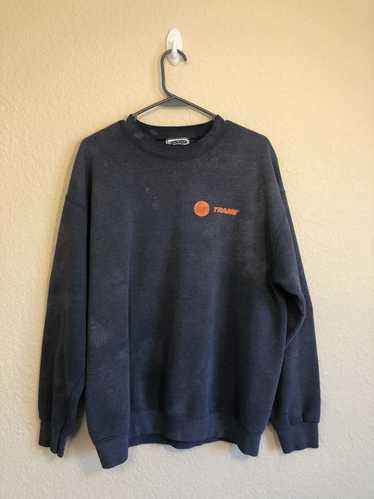 Vintage Thrashed Faded Gray Distressed Crewneck