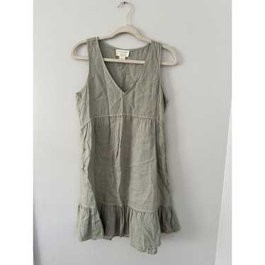 NWT Cynthia Rowley 100% Linen Sage Green Dress Siz