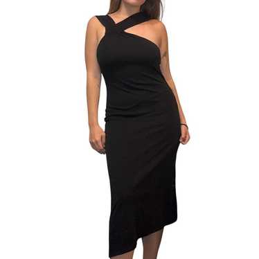 BCBGMAXAZRIA Black Midi Dress, Small