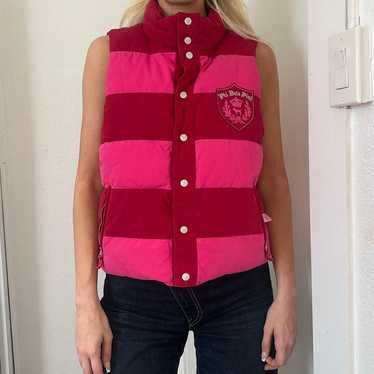 Vintage Y2k Victoria secret pink puffer vest