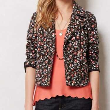 Anthropologie Hei Hei Tinsley Floral Moto Jacket S