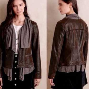 Anthropologie hei hei New Brown Vegan Leather Moto