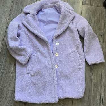 Lavender Sherpa Teddy Coat Nordstrom