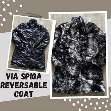 Via Spiga Women’s Reversible Faux Fur Coat