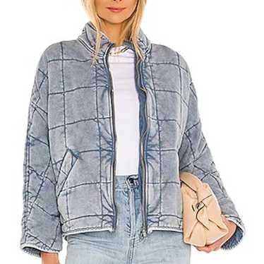 Forever 21 Dolman Quilted Acid Wash Knit Jacket in