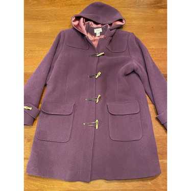 XL LL Bean Toggle Coat Hooded Purple