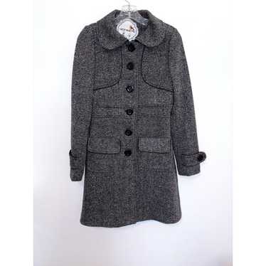 Anthropologie Nick & Mo Black and White Tweed Coat