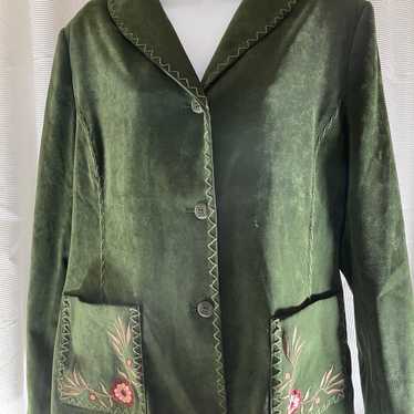 Susan Graver jacket, blazer, evergreen color