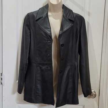 Vintage Worthington Women's Black Leather Blazer J