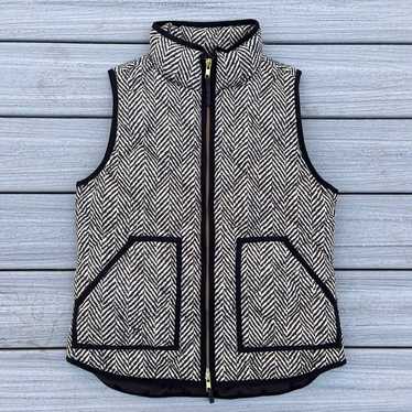 J. Crew Herringbone Quilted Down Excursion Vest