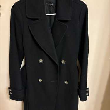 Express black long coat size small