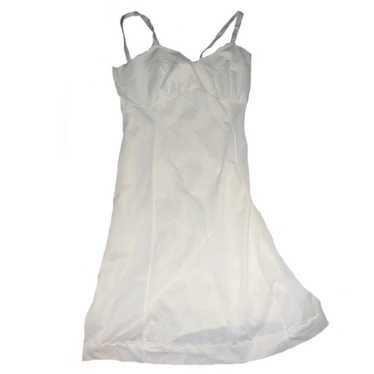 Lingerie white silky slip dress