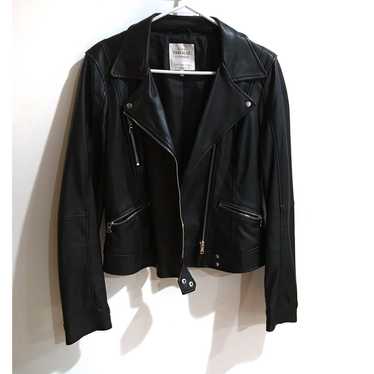 Zara Faux Leather Moto Biker Jacket Med NWOT