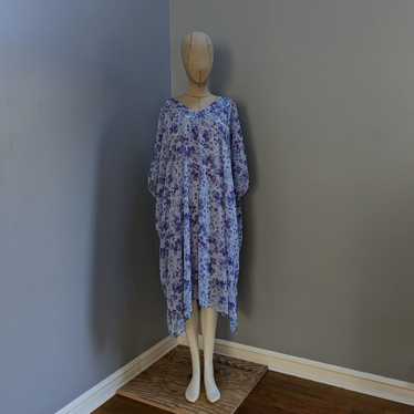 J Jason Wu Blue Floral Kaftan Dress Size M