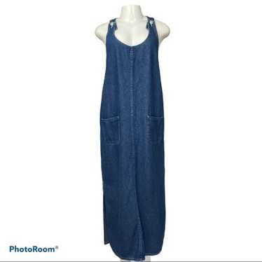 Carriage Court 90s Denim Maxi Dress M