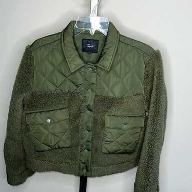 EUC Rails Peyton Mixed Media Jacket Small Olive Sh