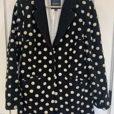 Modcloth Polka Dot Woolen Coat