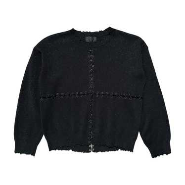 Rta Pierced glitter ribbed sweater