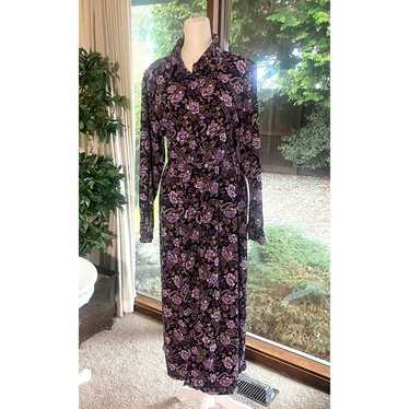 Vintage Erika and Co. Longsleeve Purple Floral Cor