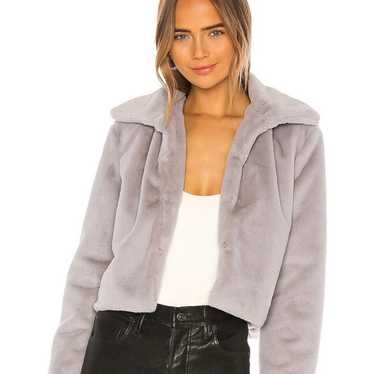 Grey faux fur jacket