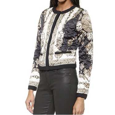 Marchesa Voyage Silk Bomber Jacket Womens 4 Quilt… - image 1