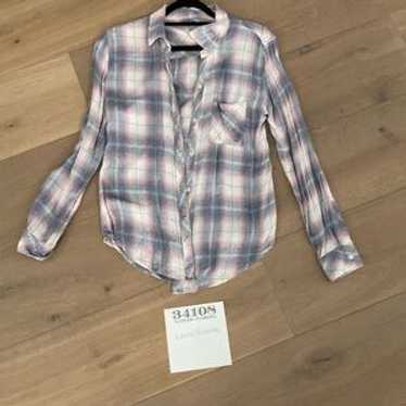 Rails Pink And White Top With Plaid Pattern - image 1