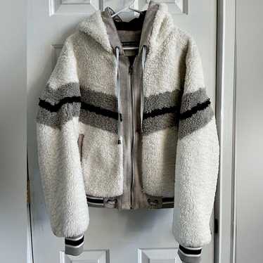 Blanc Noir Faux Shearling Hoody